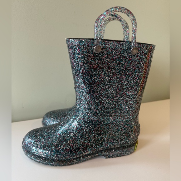 Wester Chief Girls Glitter Waterproof Rain Boot size 13 EUC - Picture 4 of 9